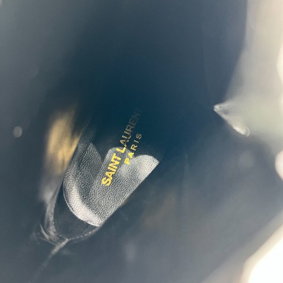 Saint Laurent YSL Lou Leather Ankle Boots Sz 40, Retail $1,190 New Without Box - Picture 10 of 13